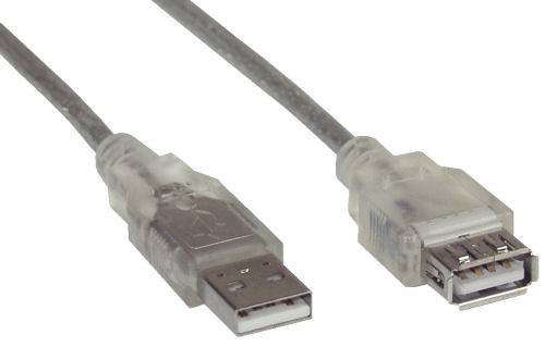 INLINE - USB 2.0 Verlängerung - St/Bu - Typ A - transparent - 5m