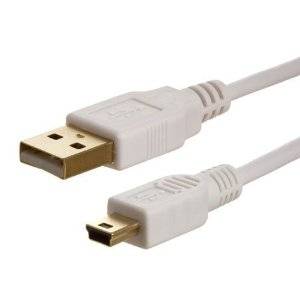 INLINE - USB 2.0 Mini-Kabel - USB A Stecker an Mini-B Stecker (5pol.) - weiß - 1m