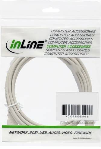 INLINE - USB 2.0 Verlängerung - Stecker / Buchse - Typ A - beige - 0,3m