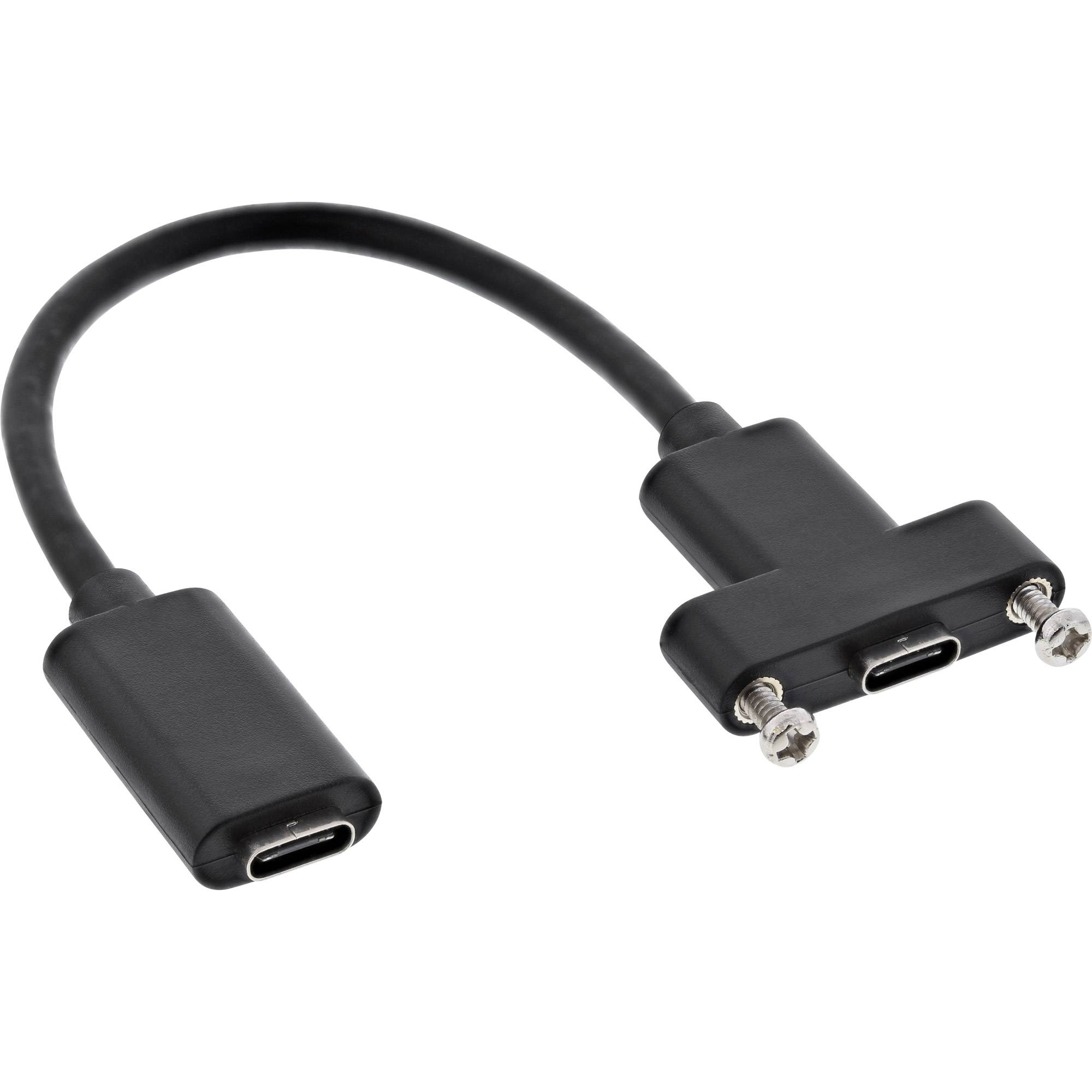 INLINE - USB 3.2 Gen.2 Adapterkabel - Buchse C auf Einbaubuchse C - 0,20m