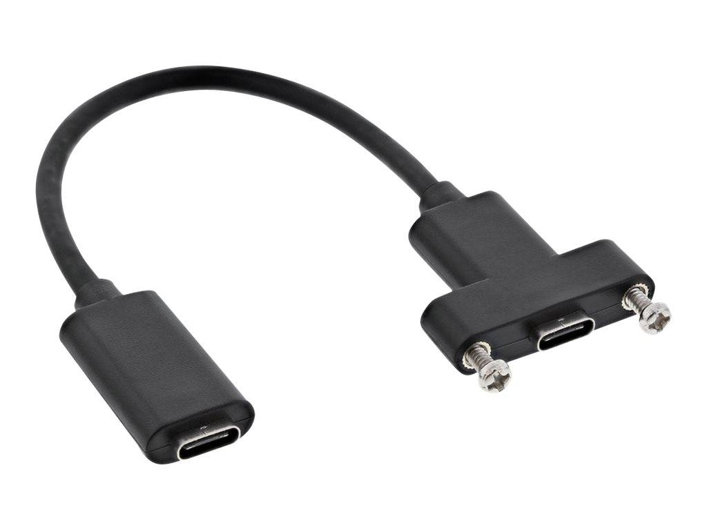 INLINE - USB 3.2 Gen.2 Adapterkabel - Buchse C auf Einbaubuchse C - 0,20m