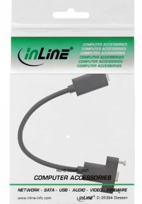 INLINE - USB 3.2 Gen.2 Adapterkabel - Buchse C auf Einbaubuchse C - 0,20m