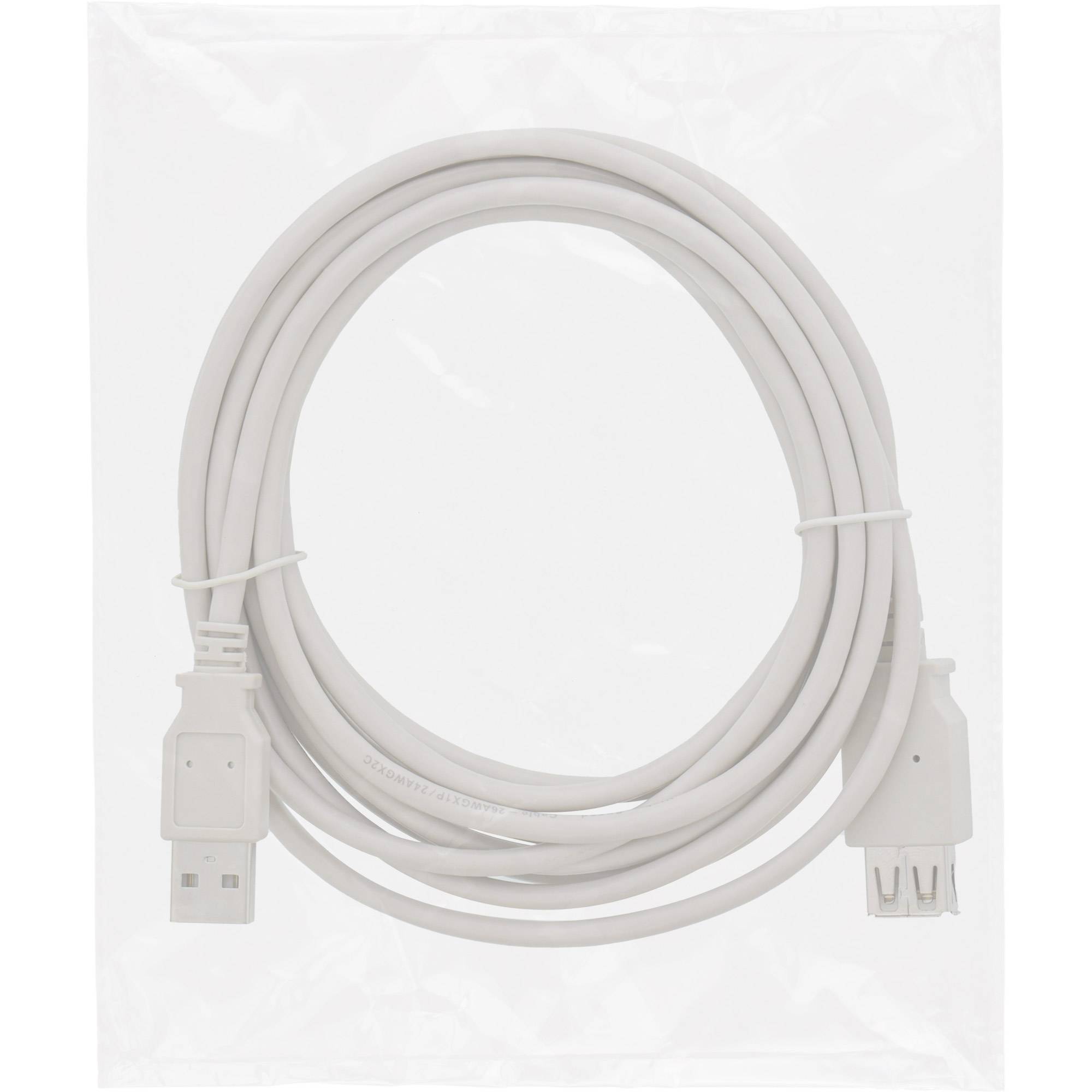 INLINE - USB 2.0 Verlängerung - Stecker / Buchse - Typ A - beige/grau - 3m - bulk
