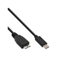 INLINE - USB 3.2 Gen.1x2 Kabel - USB-C Stecker an Micro-B Stecker - schwarz - 0,5m