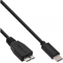 INLINE - USB 3.2 Gen.1x2 Kabel - USB-C Stecker an Micro-B Stecker - schwarz - 0,5m