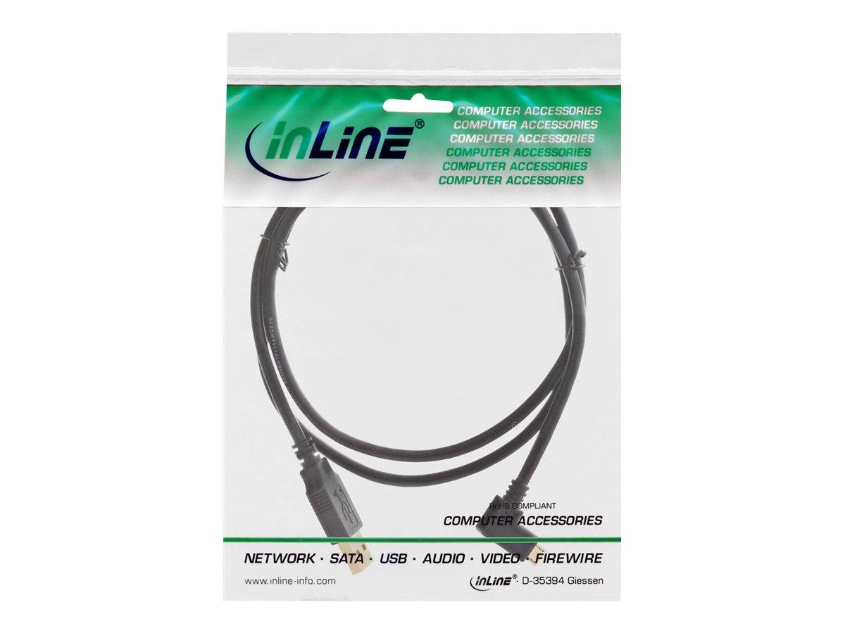 INLINE - Micro-USB 2.0 Kabel - USB-A ST/Micro-B ST gew. - vergoldete Kontakte - 1m