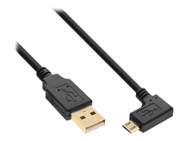 INLINE - Micro-USB 2.0 Kabel - USB-A ST/Micro-B ST gew. - vergoldete Kontakte - 1m