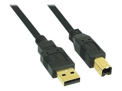 INLINE - USB 2.0 Kabel - A an B - schwarz - Kontakte gold - 2m