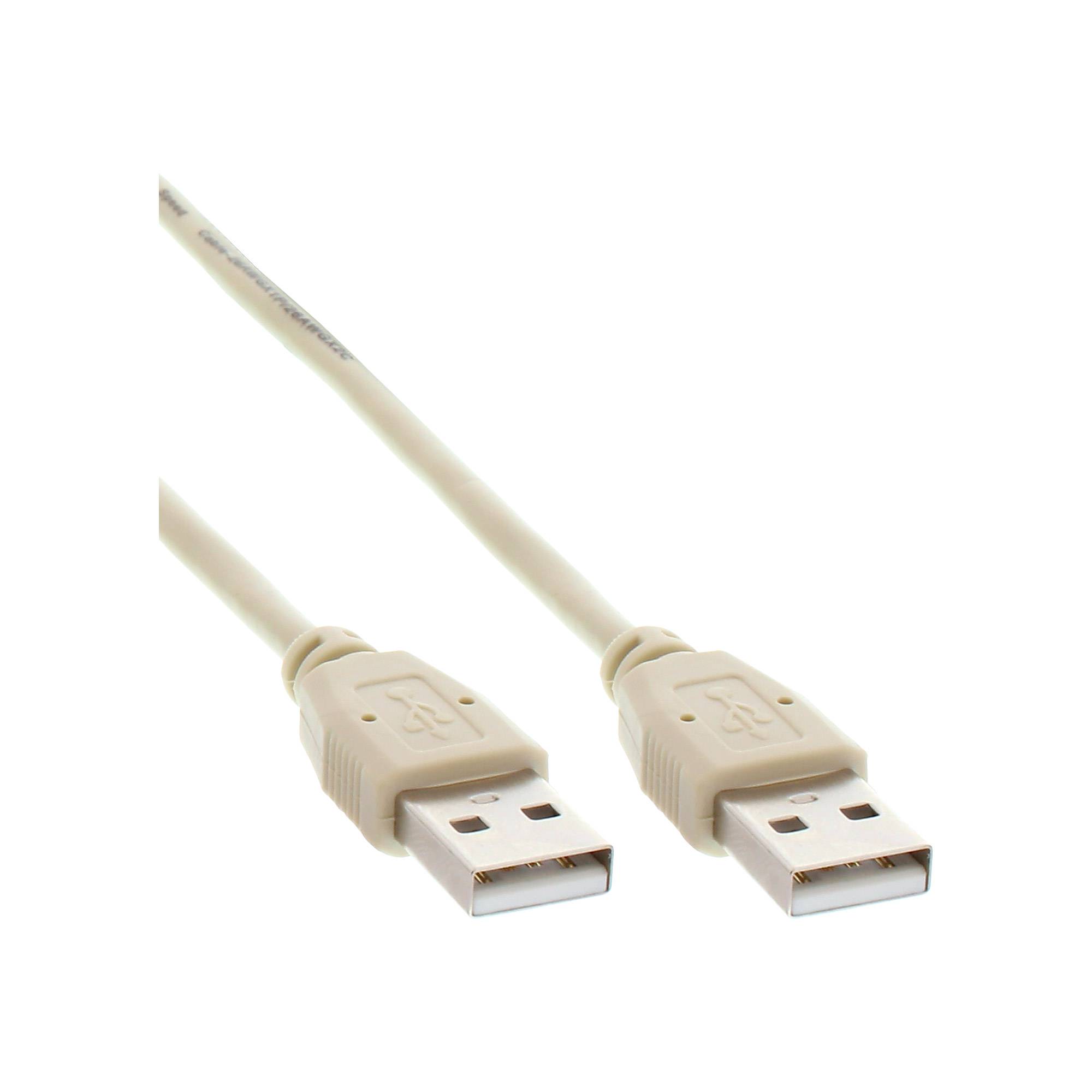 INLINE - USB 2.0 Kabel - A an A - beige - 5m