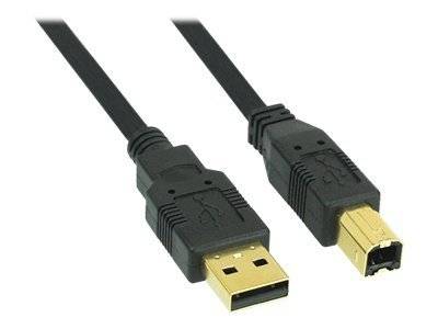 INLINE - USB 2.0 Kabel - A an B - schwarz - Kontakte gold - 10m