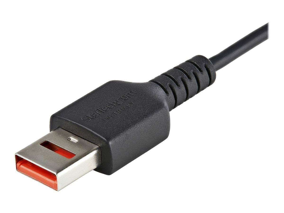 StarTech.com 3ft (1m) Secure Charging Cable, USB-A to USB-C Data Blocker Charge-Only Cable, No-Data Power-Only Charger C