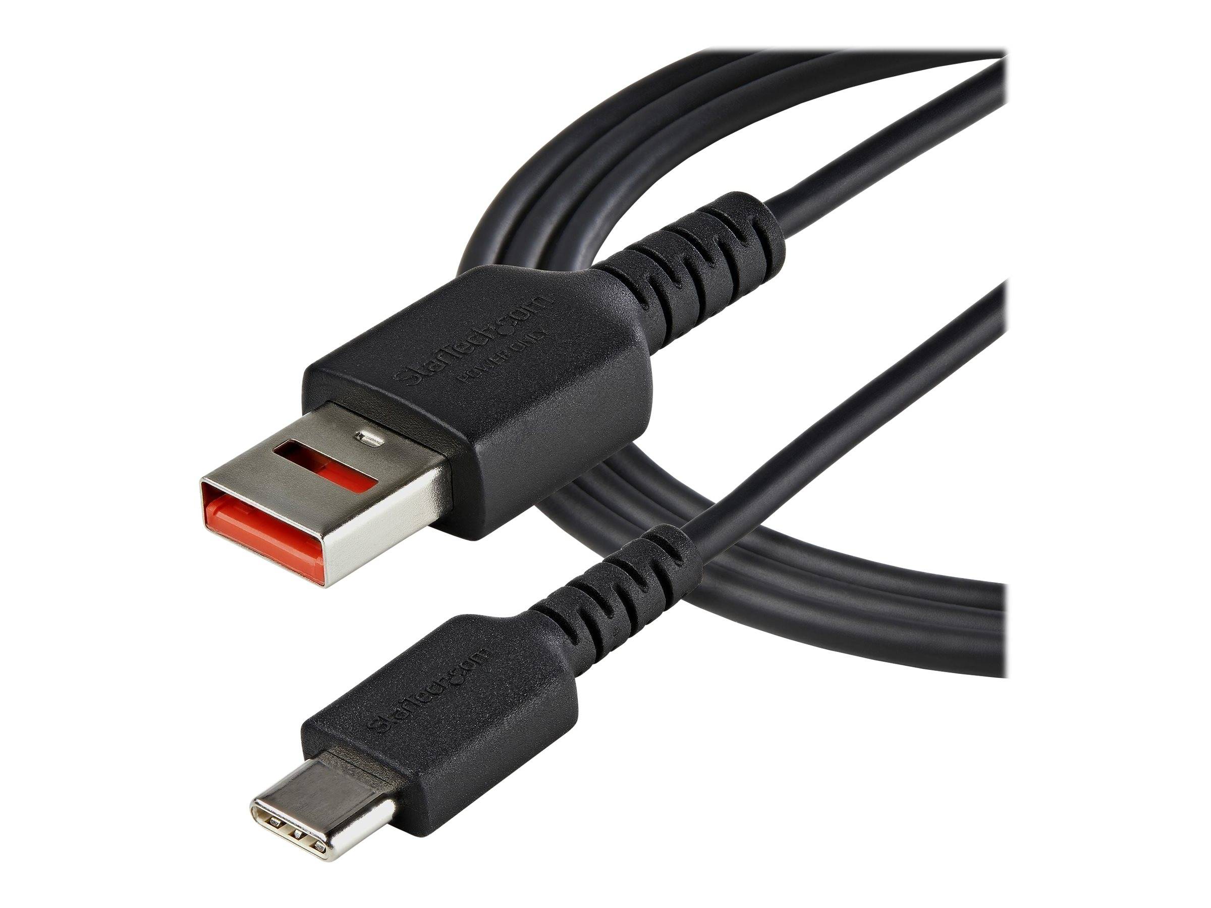 StarTech.com 3ft (1m) Secure Charging Cable, USB-A to USB-C Data Blocker Charge-Only Cable, No-Data Power-Only Charger C