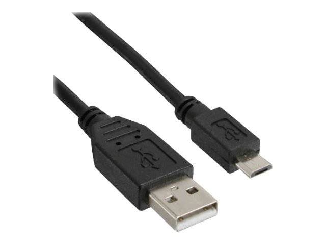 INLINE - Micro-USB 2.0 Kabel - USB-A Stecker an Micro-B Stecker - schwarz - 0,5m