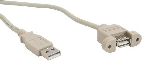 INLINE - USB 2.0 Anschlusskabel - Stecker A auf Einbaubuchse A - 0,6m