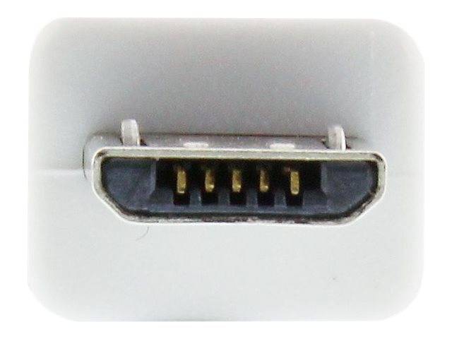 INLINE - Micro-USB 2.0 Kabel - USB-A Stecker an Micro-B Stecker - weiß - 1,5m