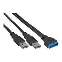 InLine - USB-Kabel intern auf extern - 19-poliger USB 3.0 Kopf (W)