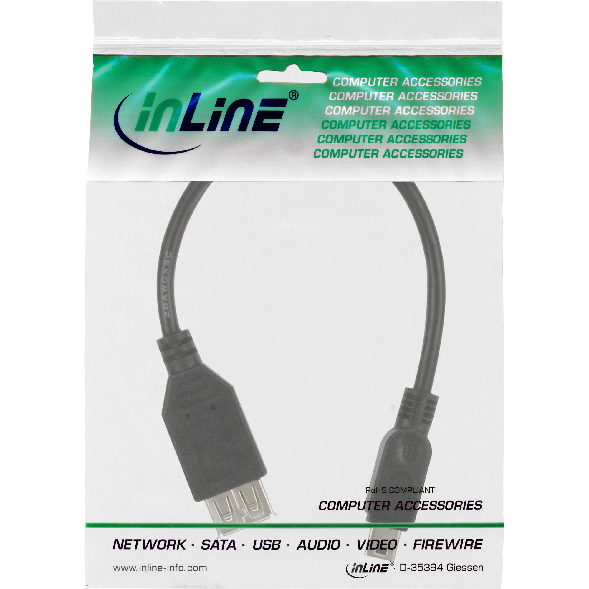 InLine - USB-Adapter - mini-USB Typ B (M) bis USB (W)