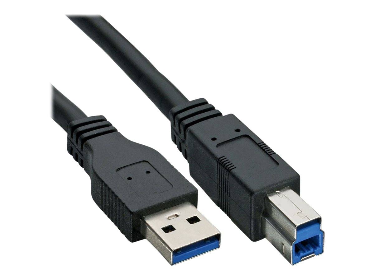 INLINE - USB 3.2 Gen.1 Kabel - A an B - schwarz - 0,3m