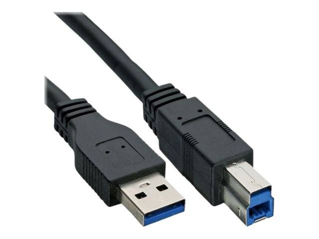 INLINE - USB 3.2 Gen.1 Kabel - A an B - schwarz - 0,3m