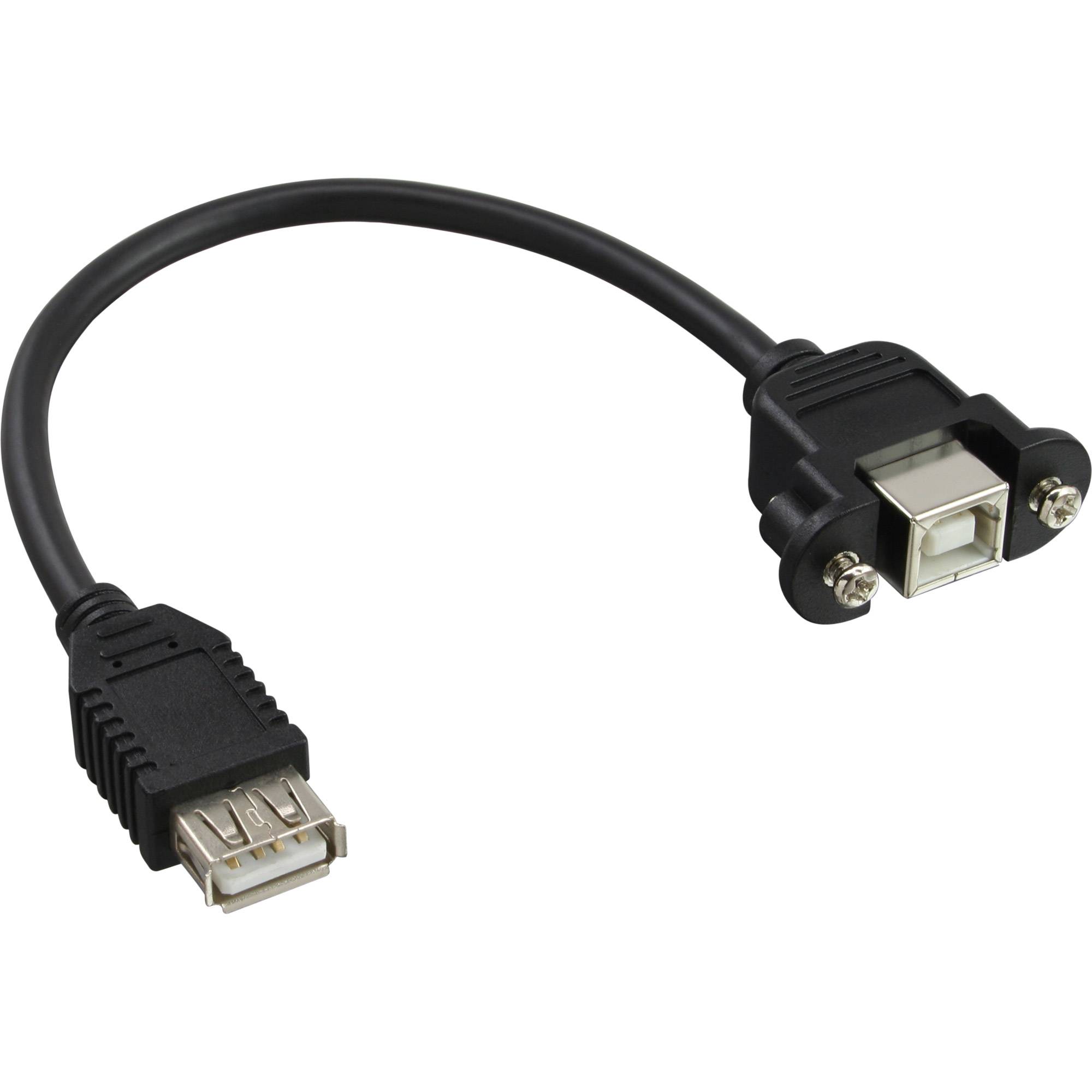 INLINE - USB 2.0 Adapterkabel - Buchse A auf Einbaubuchse B - 0,2m