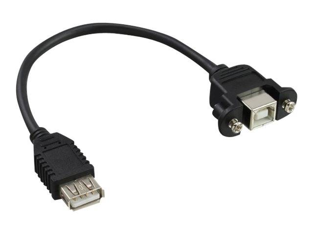 INLINE - USB 2.0 Adapterkabel - Buchse A auf Einbaubuchse B - 0,2m