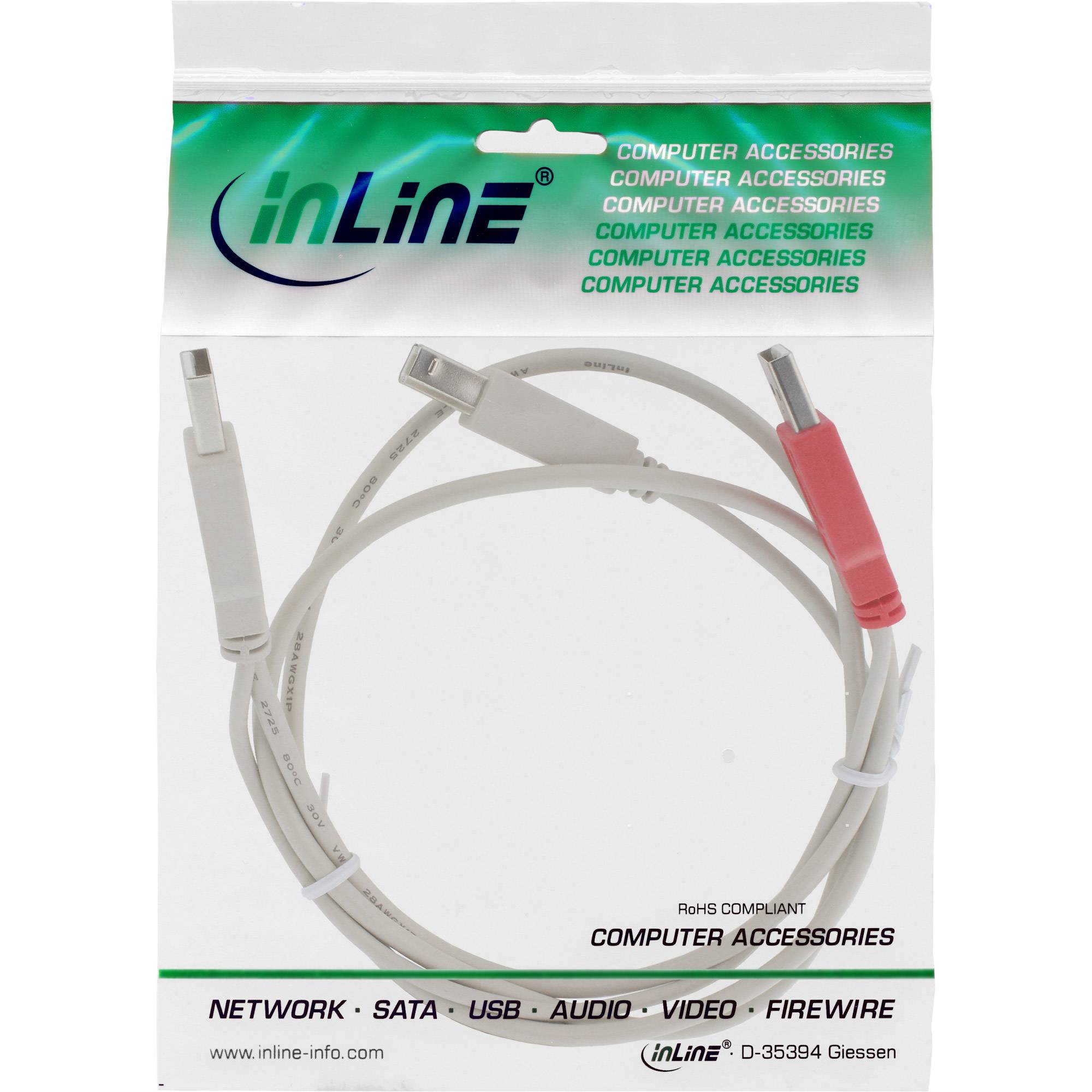 INLINE - USB 2.0 Y-Anschlußkabel - 2x Stecker A an Stecker B - 1,0m