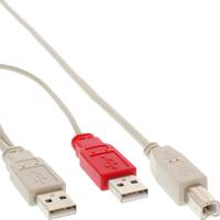INLINE - USB 2.0 Y-Anschlußkabel - 2x Stecker A an Stecker B - 1,0m