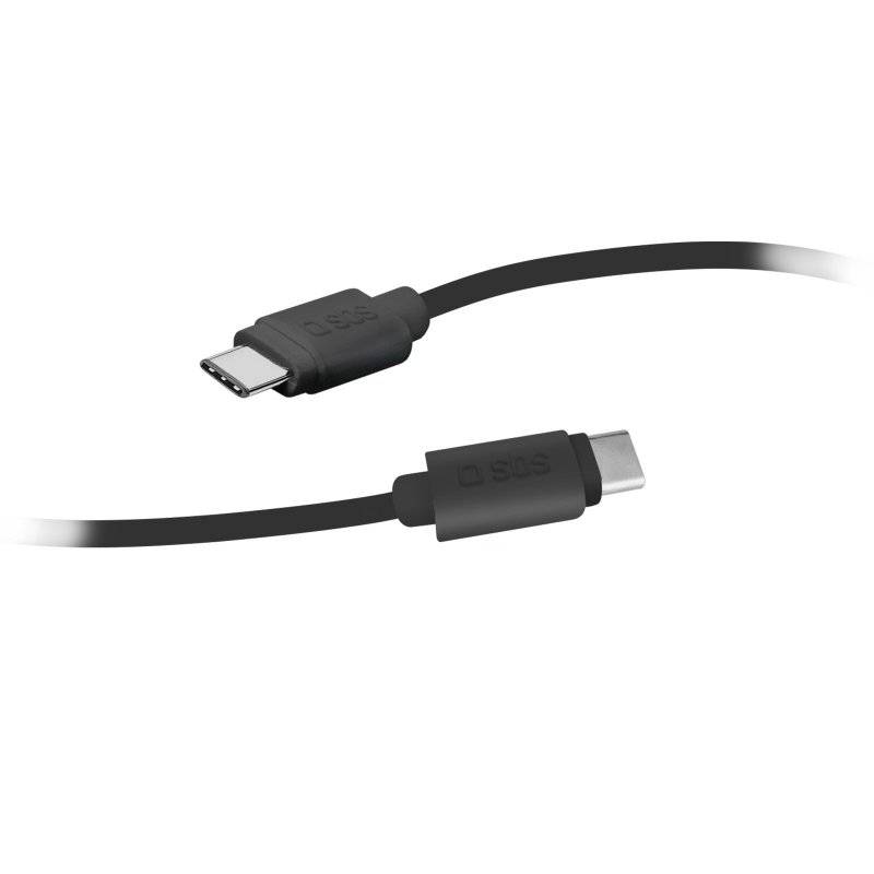 SBS TECABLETCC20K, 1,5 m, USB C, USB C, USB 2.0, Schwarz