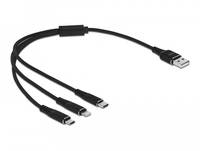 Delock - Lightning-Kabel, nur zum Aufladen - USB männlich zu Micro-USB Typ B, Lightning, 24 pin USB-C männlich