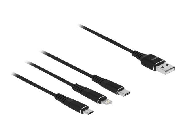 Delock - Lightning-Kabel, nur zum Aufladen - USB männlich zu Micro-USB Typ B, Lightning, 24 pin USB-C männlich