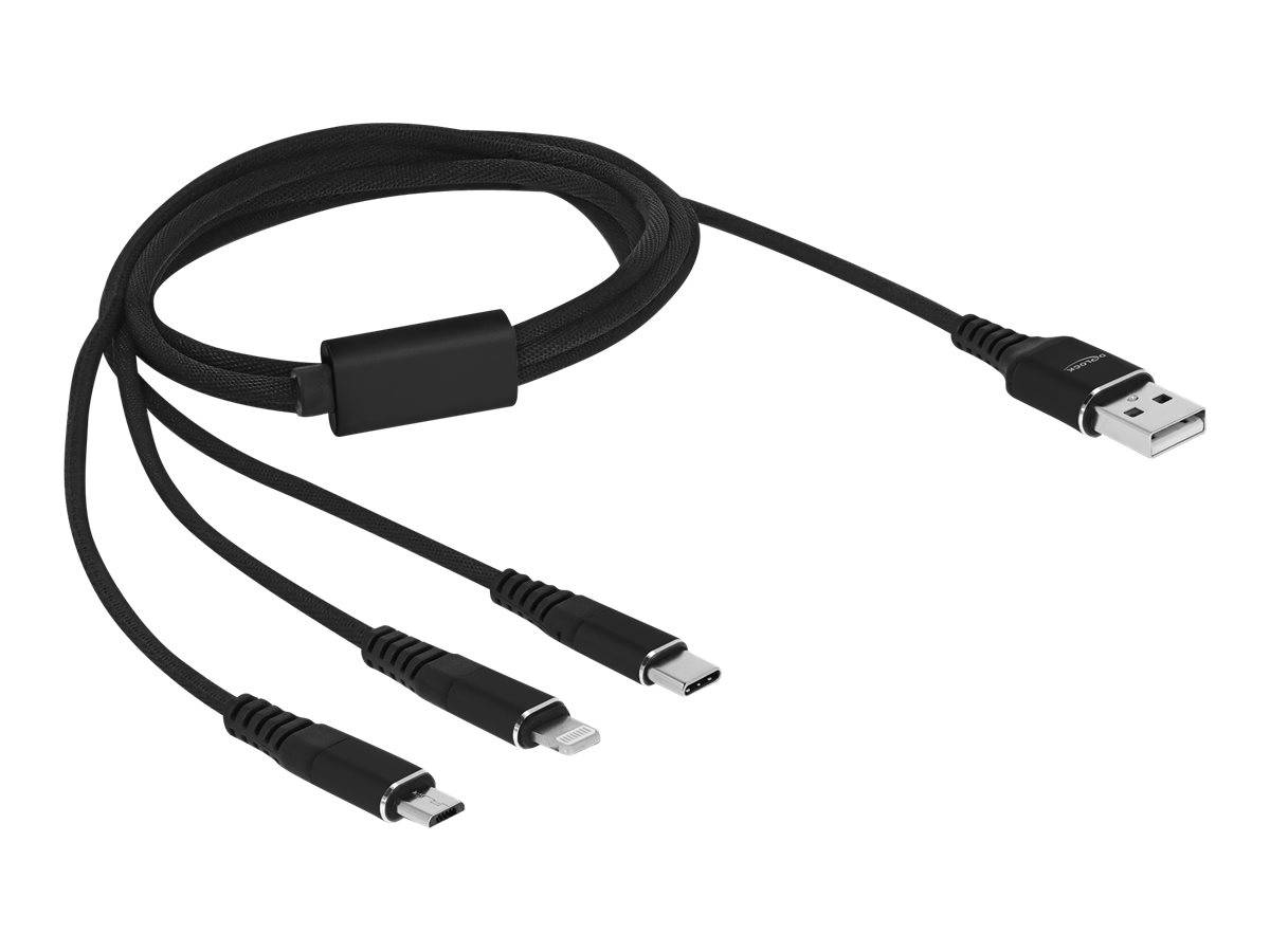 Delock - Lightning-Kabel, nur zum Aufladen - USB männlich zu Micro-USB Typ B, Lightning, 24 pin USB-C männlich