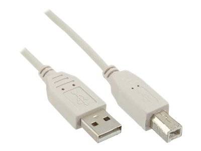 INLINE - USB 2.0 Kabel - A an B - beige - 1,8m - bulk