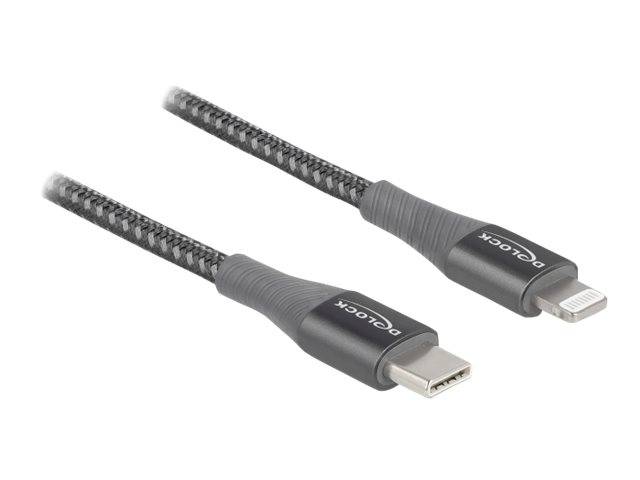 Delock Lightning-Kabel - 24 pin USB-C männlich zu Lightning männlich - 2 m - Gra