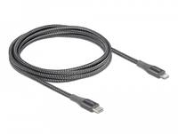 Delock Lightning-Kabel - 24 pin USB-C männlich zu Lightning männlich - 2 m - Gra