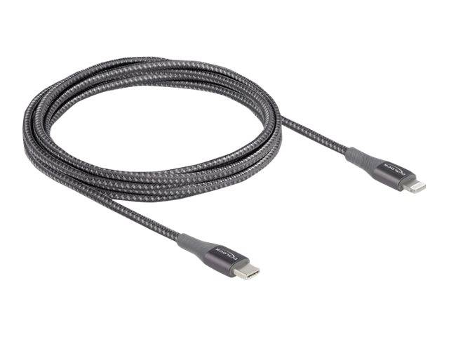 Delock Lightning-Kabel - 24 pin USB-C männlich zu Lightning männlich - 2 m - Gra