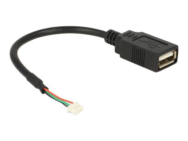 USB-Adapterkabel mit einem Standard-USB-Typ-A-Buchse an einer Seite und einem kleinen weißen Multi-Pin-Stecker am anderen Ende