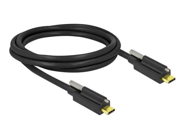 Delock - USB-Kabel - USB-C (M) schraubbar bis USB-C (M)