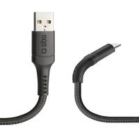 SBS TECABLETCUNB1K, 1 m, USB A, USB C, USB 2.0, Schwarz