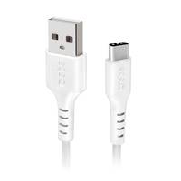 SBS TECABLEMICROC15W, 1,5 m, USB A, USB C, USB 2.0, Weiß