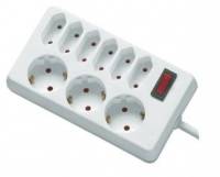REV RITTER - REV socket line, 9-fold, 1,4m, 1,4 m, 250 V, Weiß, 190 x 40 x 98 mm