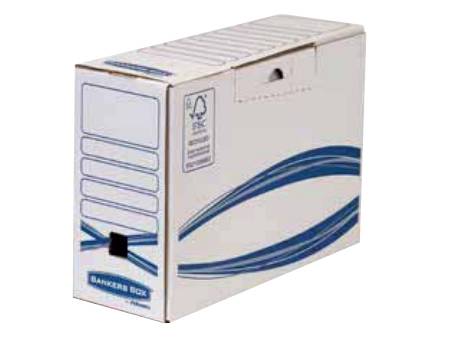 Archivschachtel 200mm Bankers Box Basic 197x250x325mm weiß/blau 25 Stück