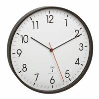 TFA-Dostmann 60.3537.01, Wand, Quarzuhr, Rund, Schwarz, Metall, Glas