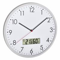 TFA-Dostmann 60.3048.02, Wand, Digitale Uhr, Rund, Weiß, Kunststoff, Glas