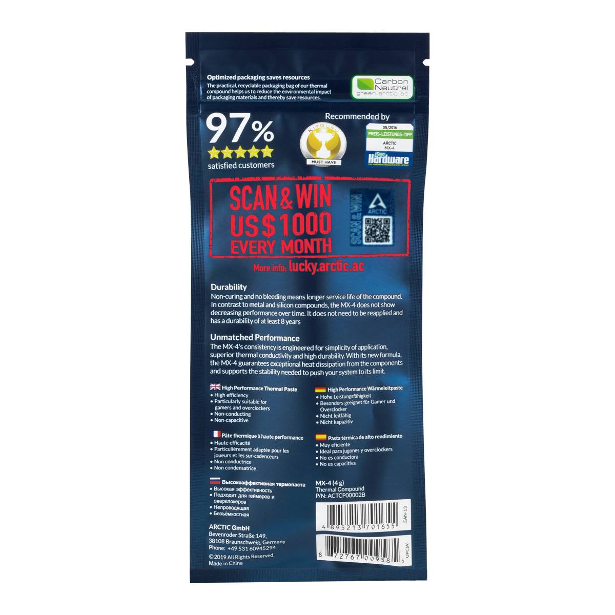 ARCTIC MX-4 - Wärmeleitpaste