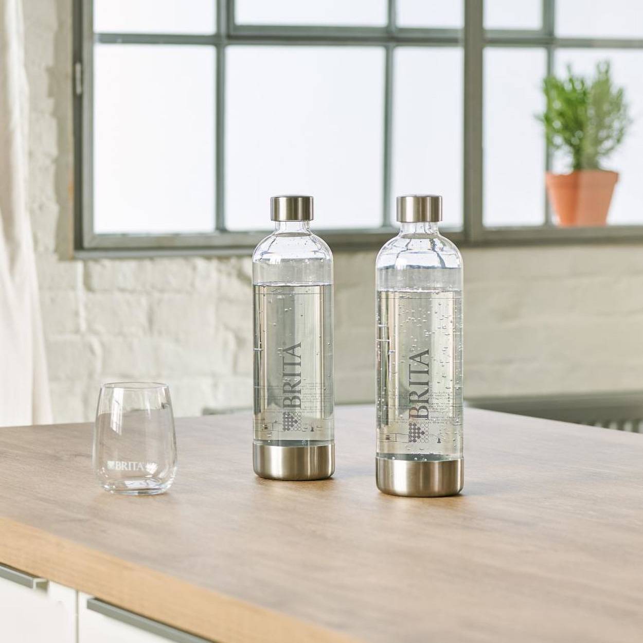 BRITA sodaONE PET Flaschen 1 Liter 2-Pack Wassersprudler Zubehör