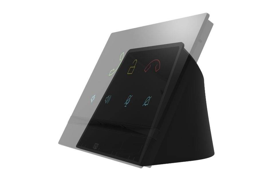 2N Indoor answering unit desk stand, Tischhalter für 2N Indoor Talk, Indoor Compact, Indoor View, schwarz