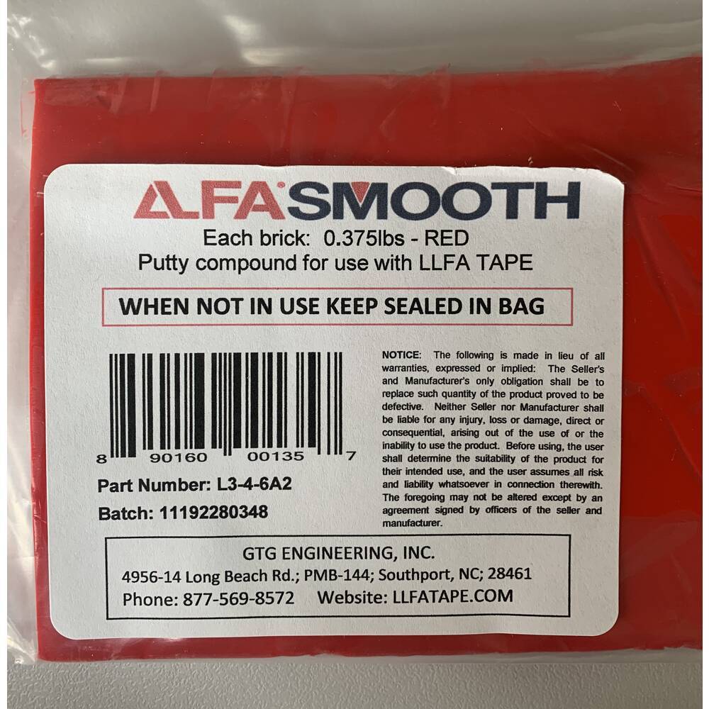 GTG LLFA Smooth Brick Isolationsmaterial, Rot, 100mm x 150mm
