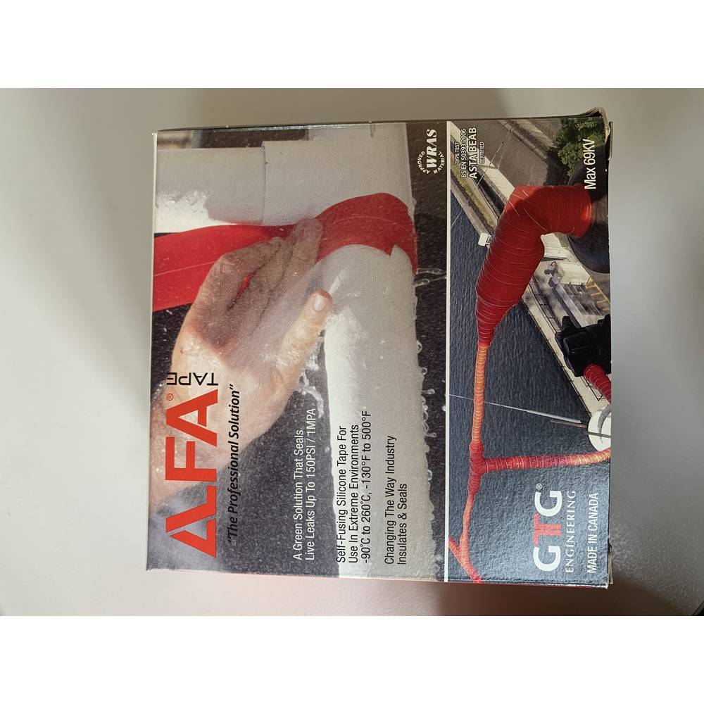 GTG LLFA Tape Selbstklebendes Silikonband, Rot, 10,9m x 50,8mm x 1mm