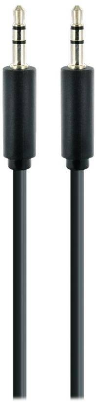 Zwei schwarze Kabel mit zylindrischen Anschlüssen an der Spitze, möglicherweise für Strom- oder Datenübertragung, vor einem weißen Hintergrund.