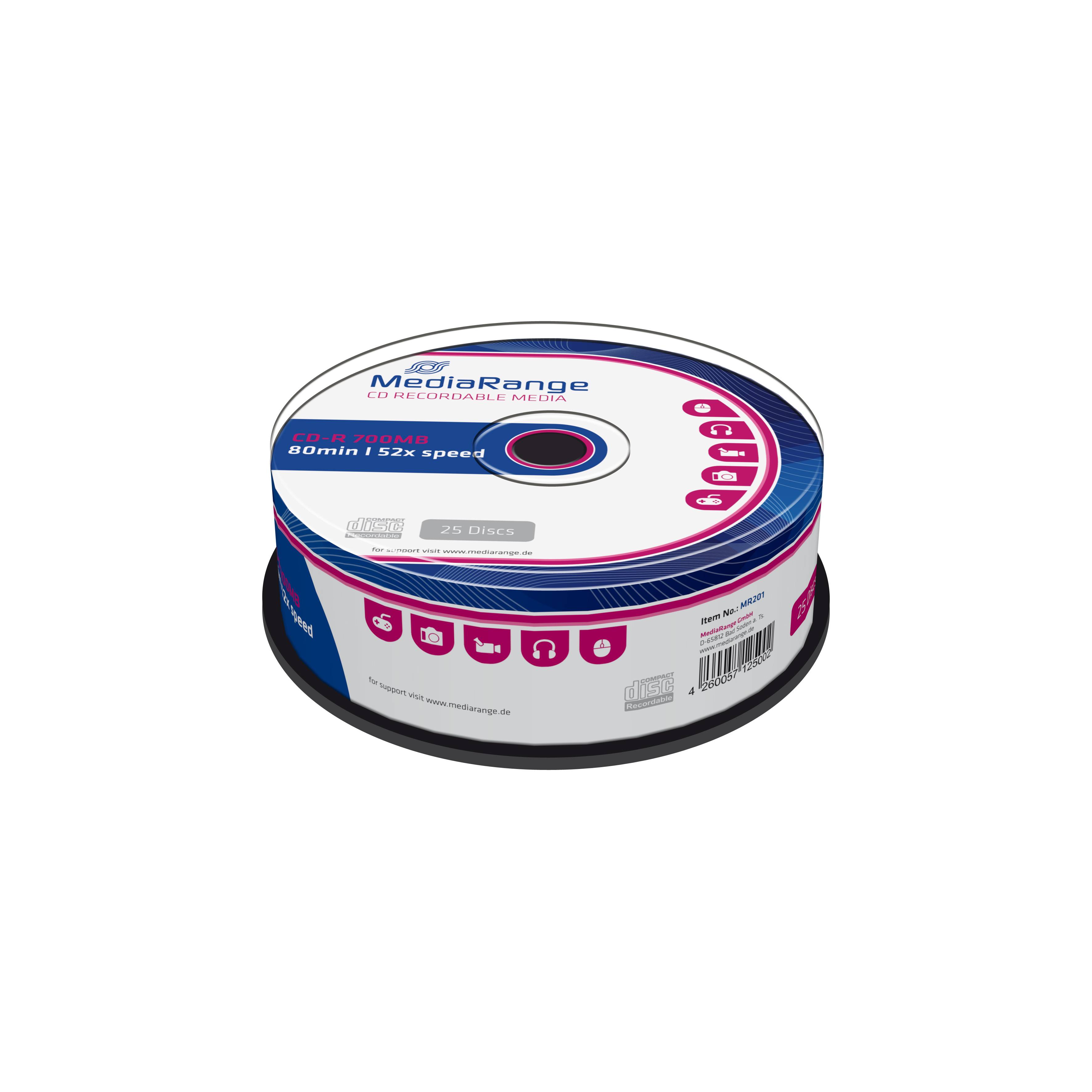MediaRange - 25 x CD-R - 700 MB (80 Min) 52x